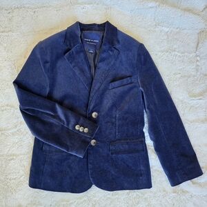 Janie and Jack Navy Blue Velvet Blazer